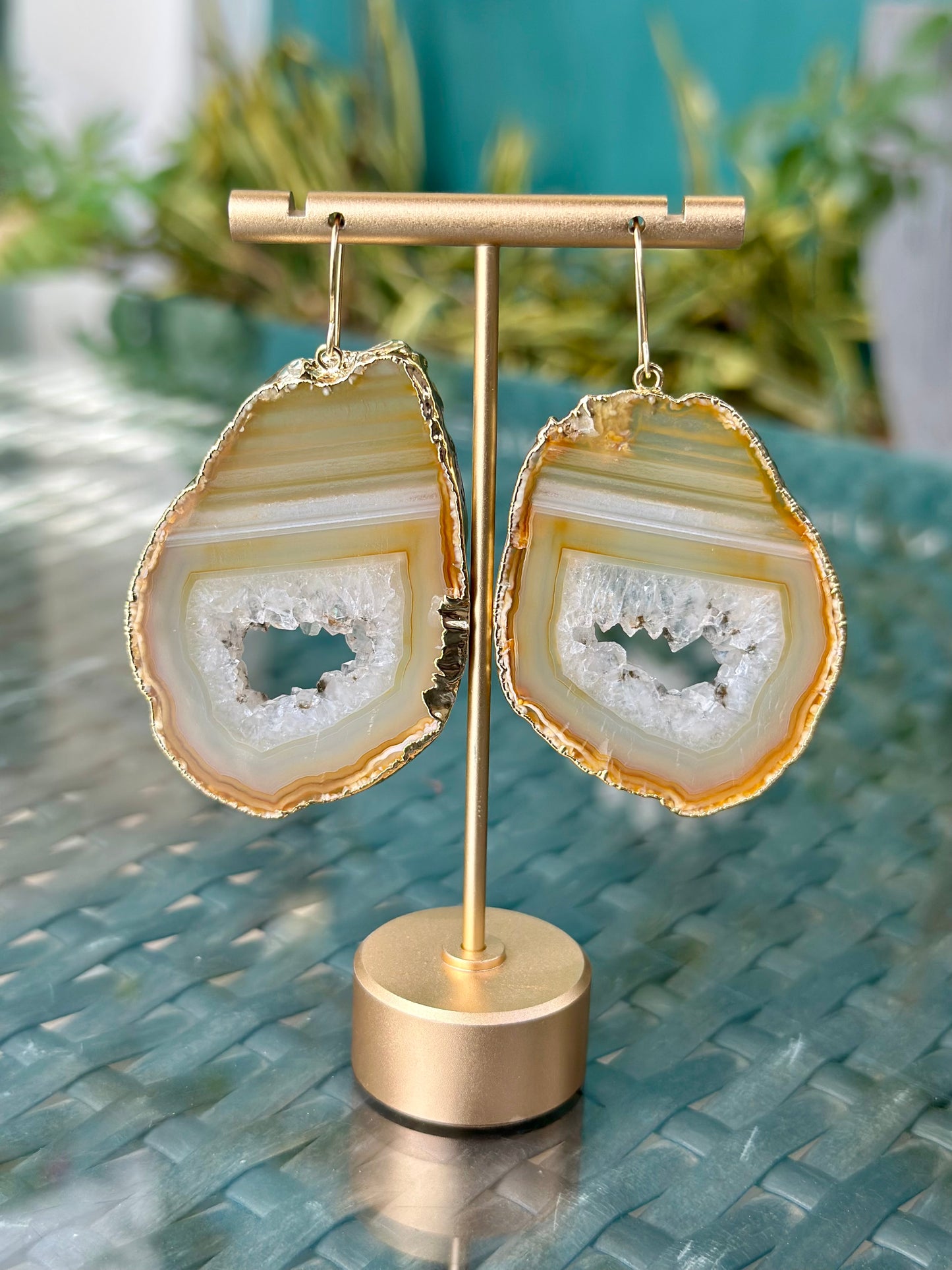 Yaa Ampofowaa Statement Stone Earrings