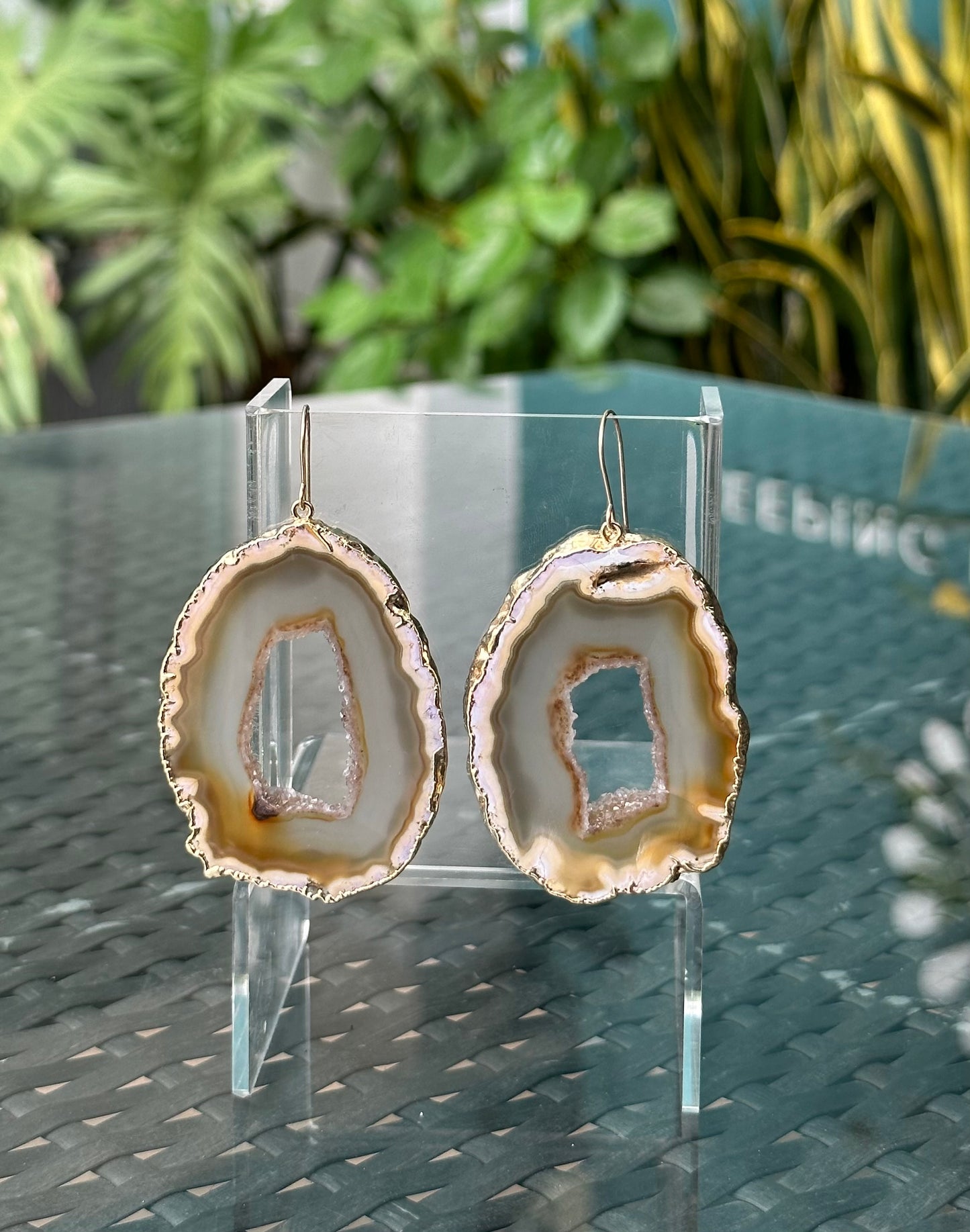 Benewah Sibi Statement Stone Earrings