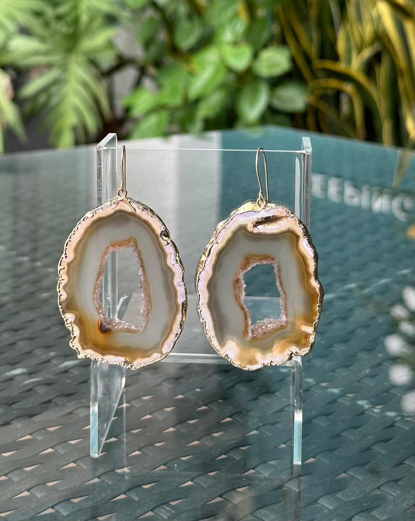 Benewah Sibi Statement Stone Earrings